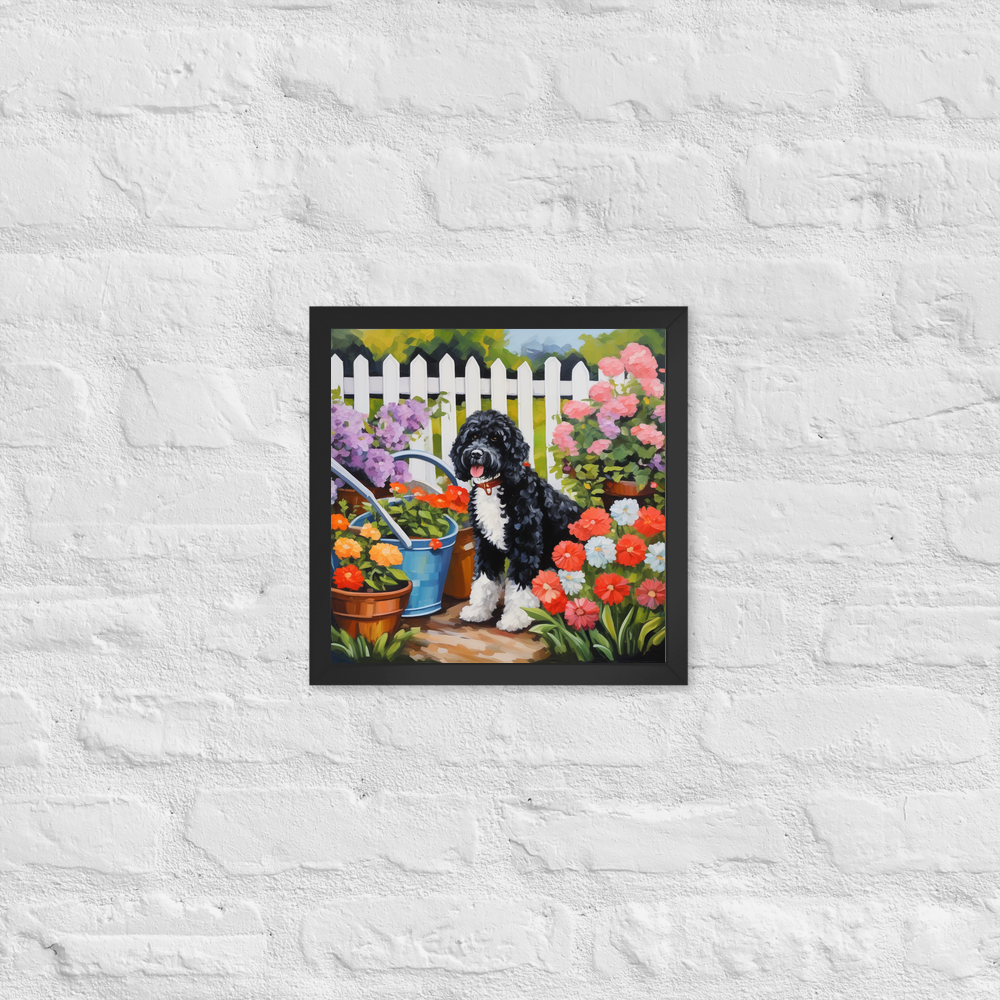 PugMug Custom Portuguese Water Dog Framed Print