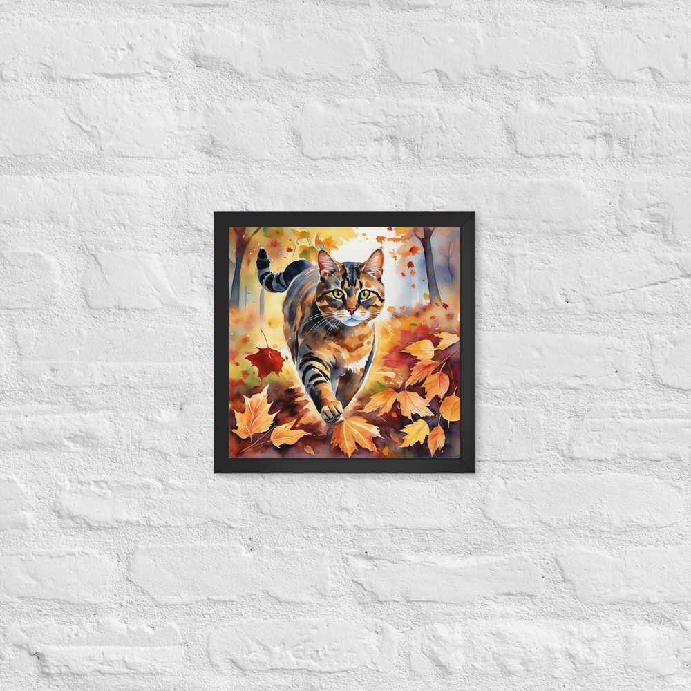 PugMug Custom Tabby Exotic Cat Framed Print
