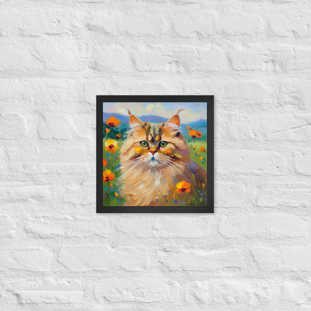 PugMug Custom Tabby Persian Cat Framed Print