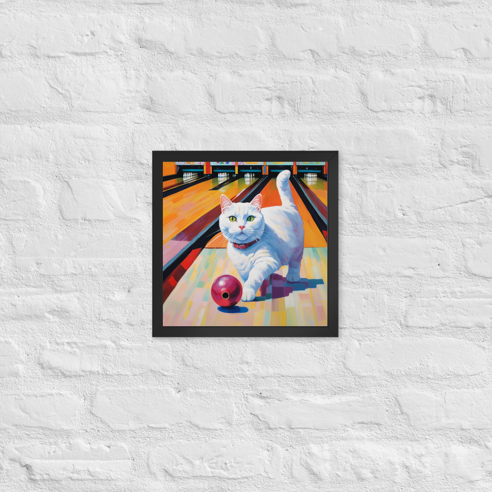 PugMug Custom White Companion Cat Framed Print