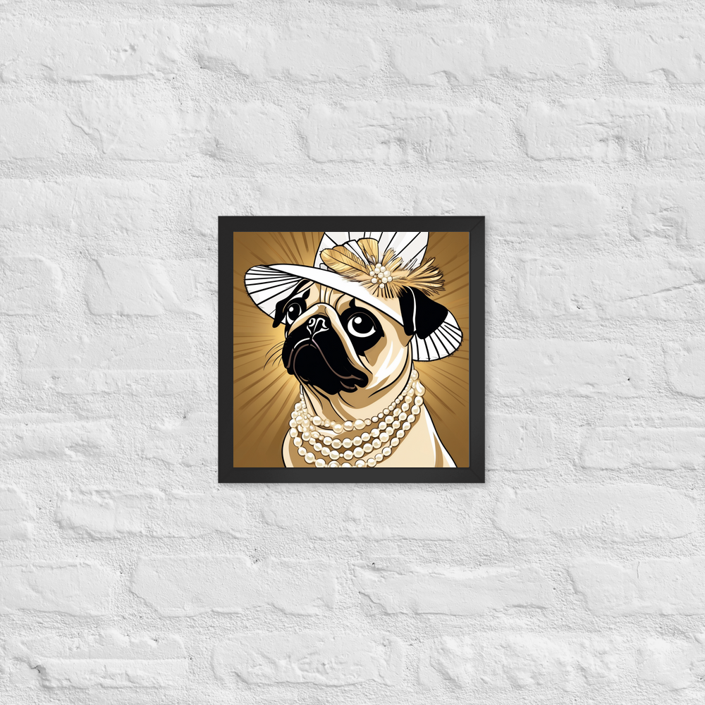 PugMug Custom Pug Framed Print