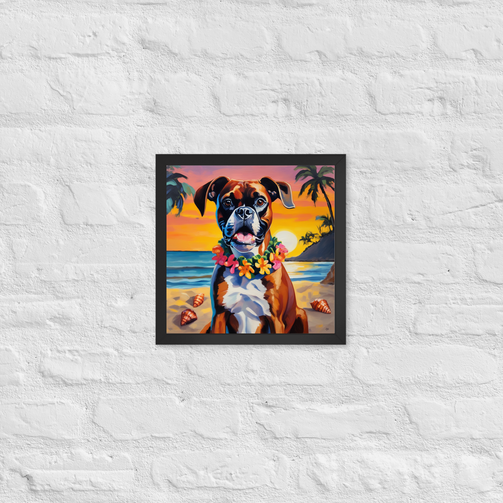 PugMug Custom Boxer Dog Framed Print