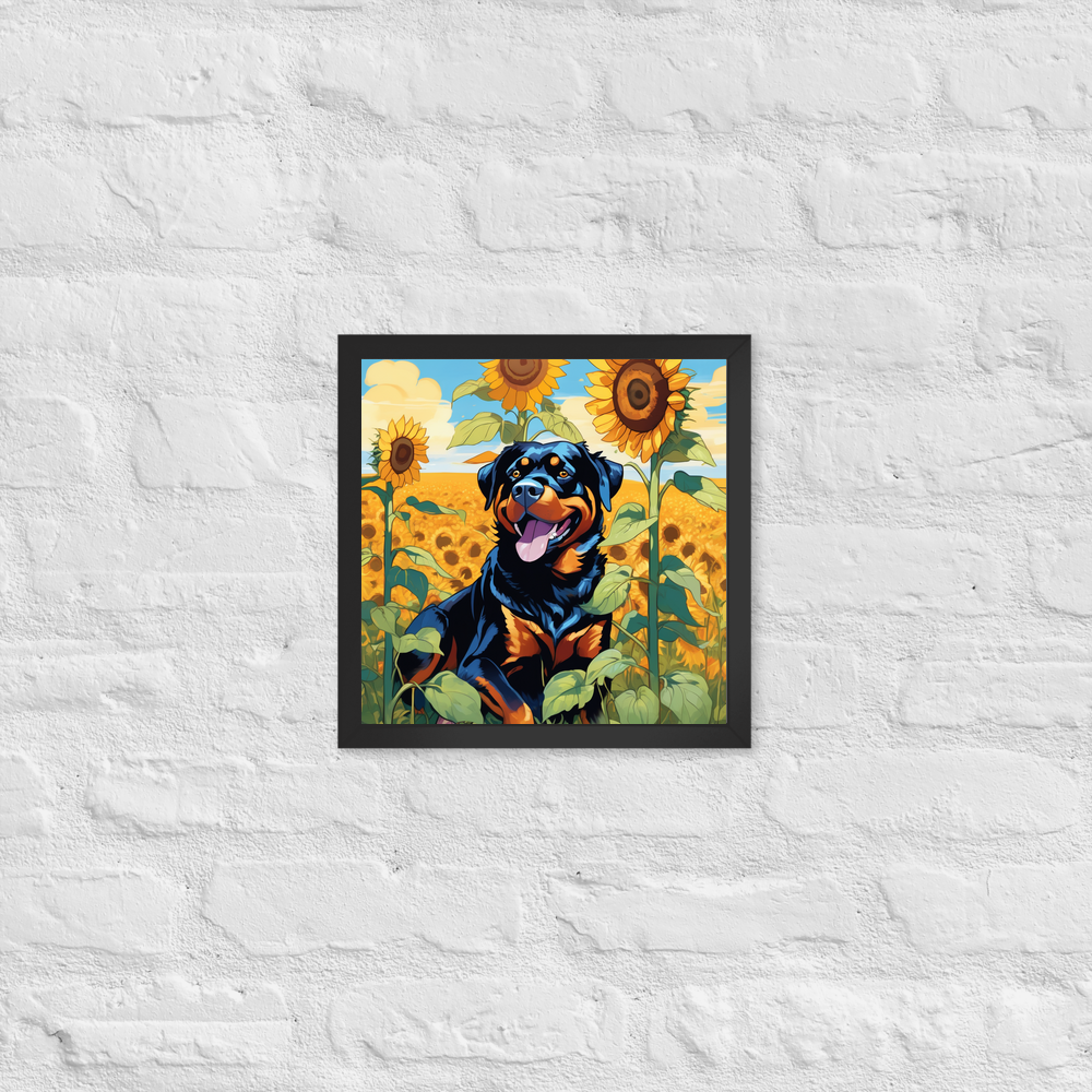 PugMug Custom Rottweiler Framed Print