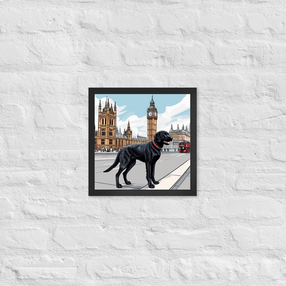 PugMug Custom Black Labrador Retriever Framed Print