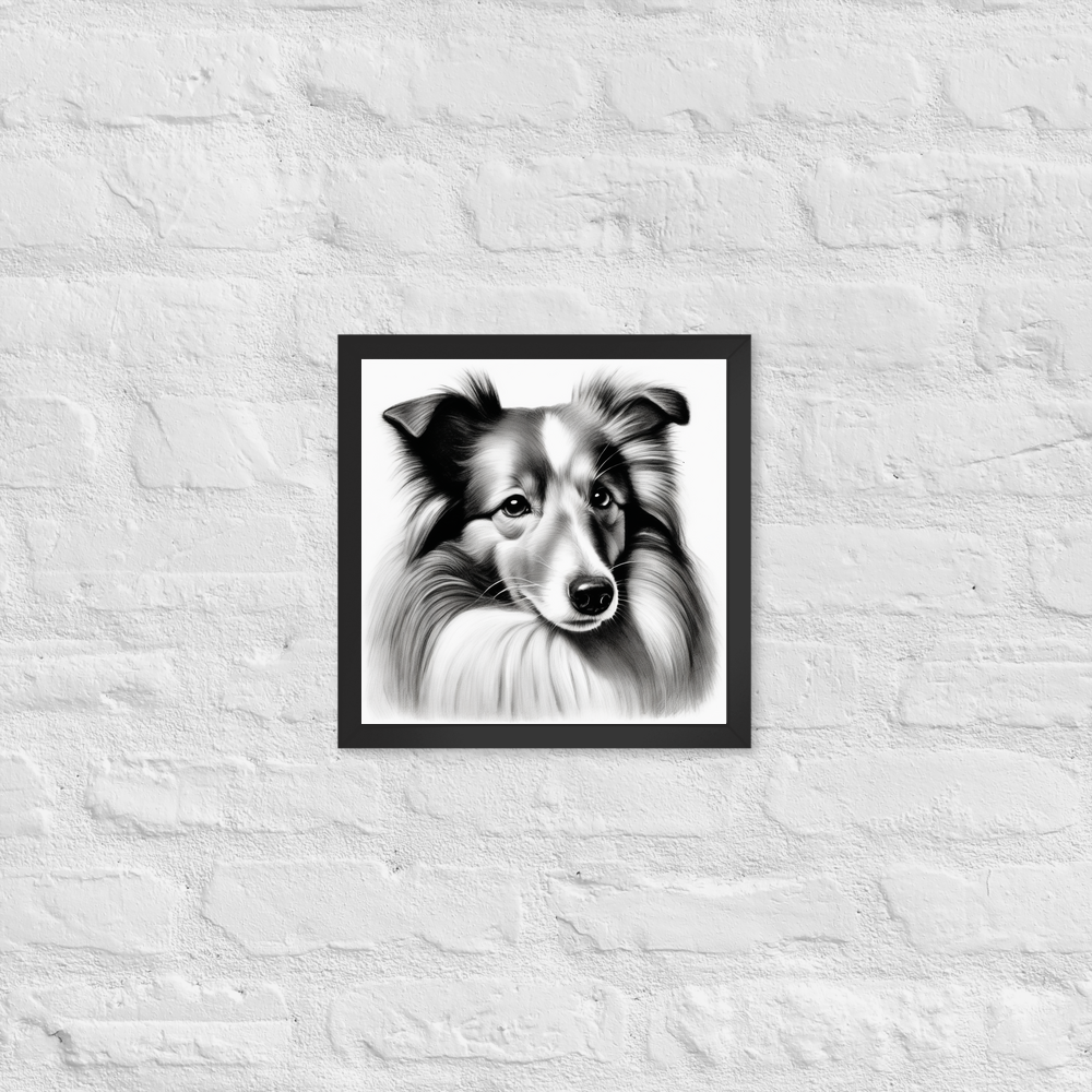 PugMug Custom Shetland Sheepdog Framed Print