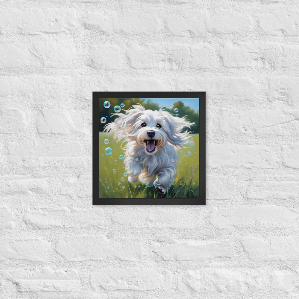 PugMug Custom White Havanese Dog Framed Print