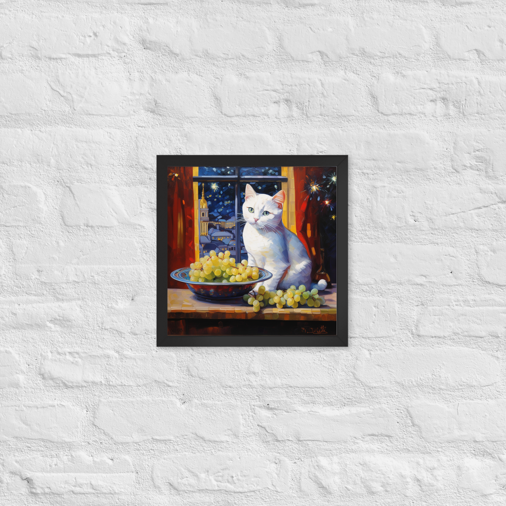 PugMug Custom White Exotic Cat Framed Print