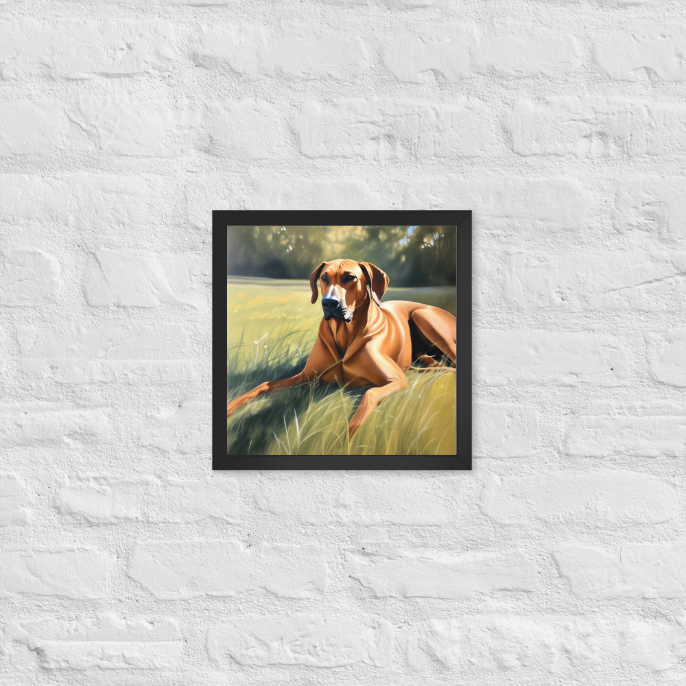PugMug Custom Rhodesian Ridgeback Framed Print