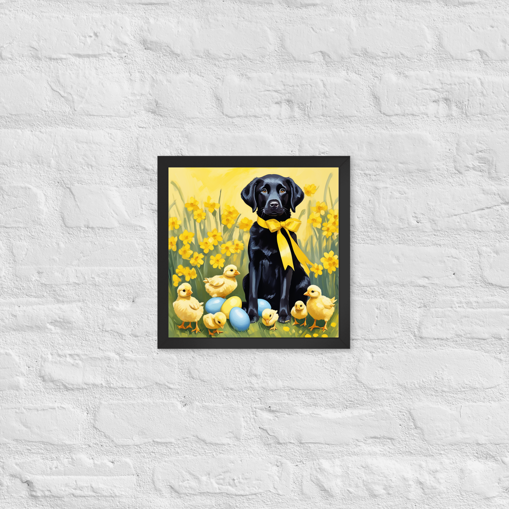 PugMug Custom Black Labrador Retriever Framed Print