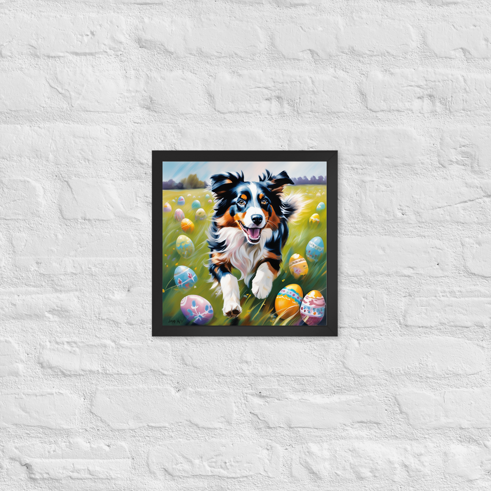 PugMug Custom Australian Shepherd Dog Framed Print