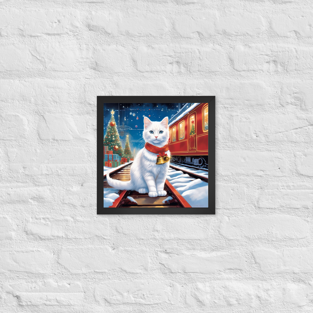 PugMug Custom White Exotic Cat Framed Print