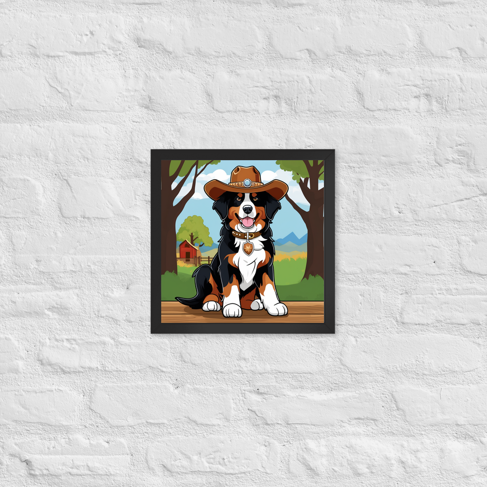 PugMug Custom Bernese Mountain Dog Framed Print
