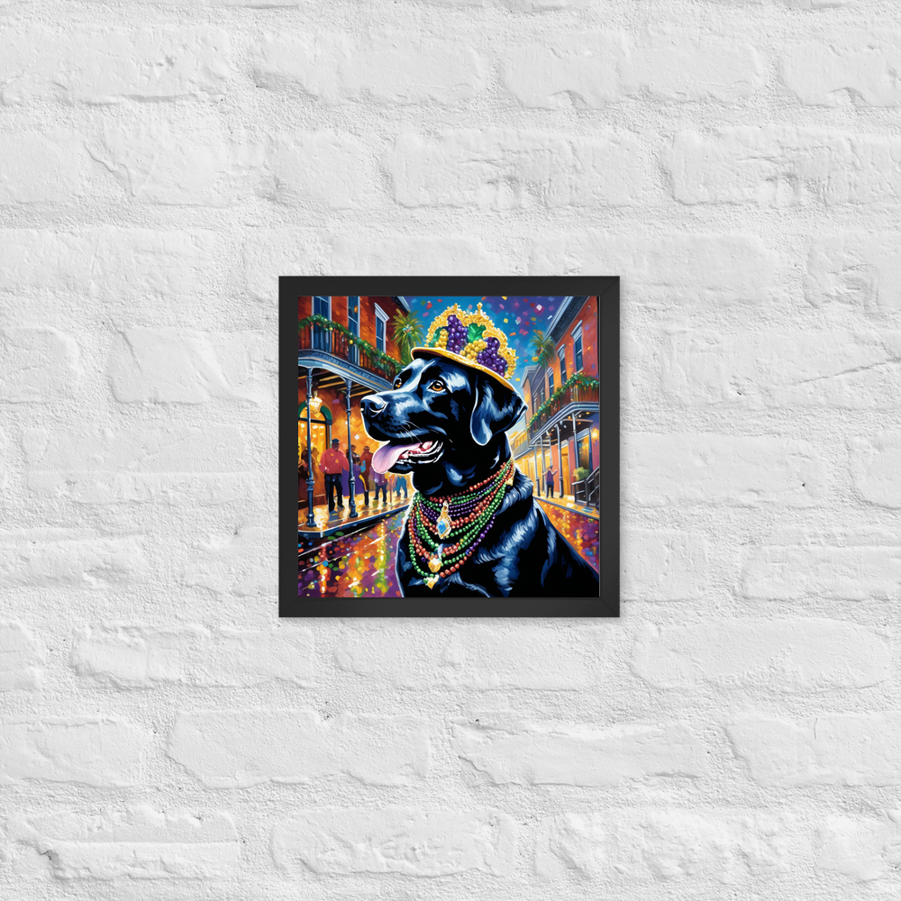 PugMug Custom Black Labrador Retriever Framed Print