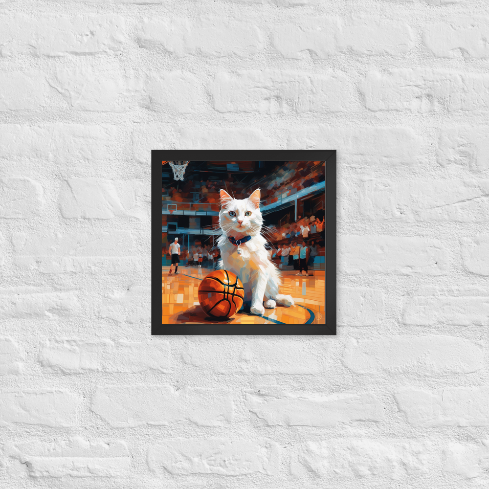 PugMug Custom White Companion Cat Framed Print