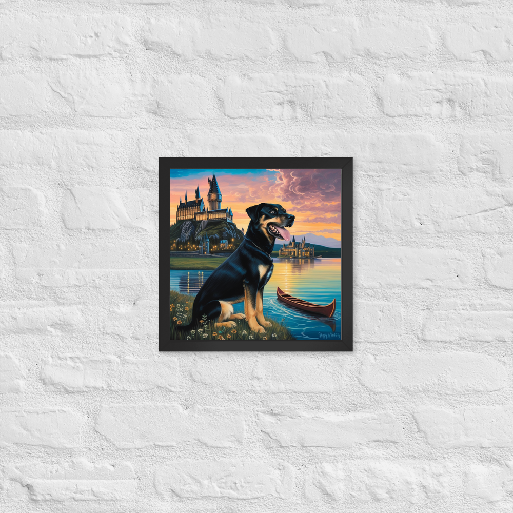 PugMug Custom Blue Framed Print