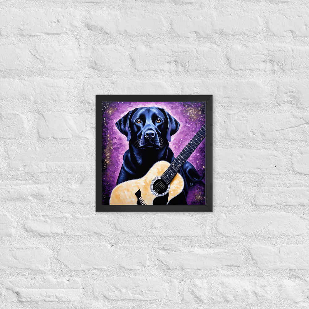 PugMug Custom Black Labrador Retriever Framed Print