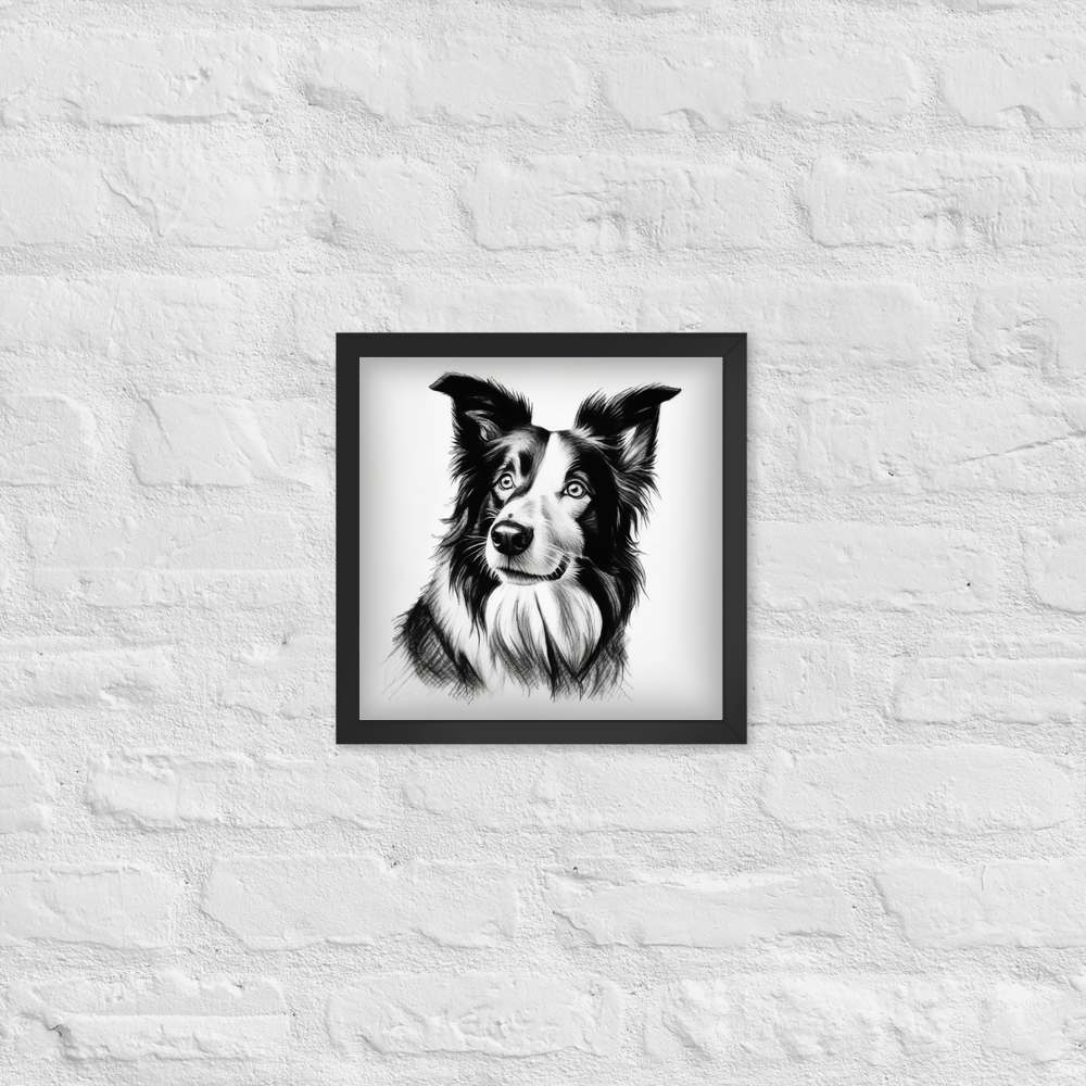 PugMug Custom Border Collie Framed Print
