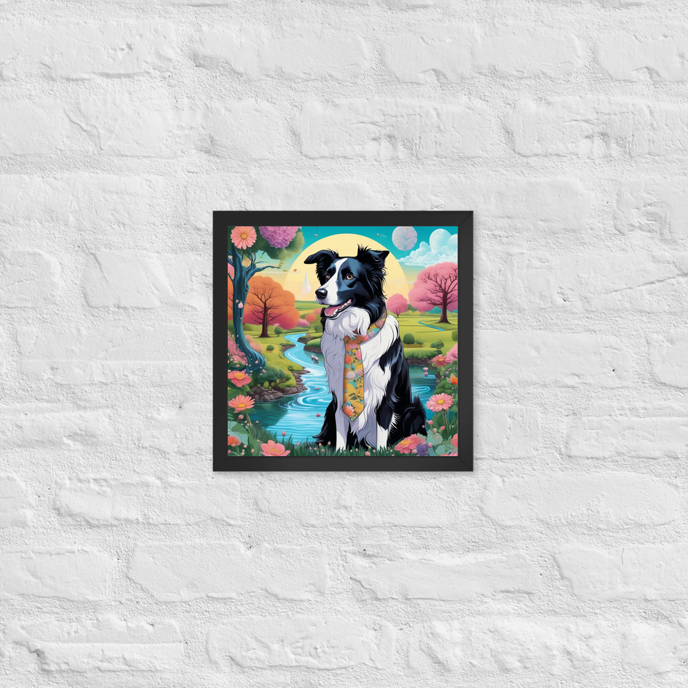 PugMug Custom Border Collie Framed Print