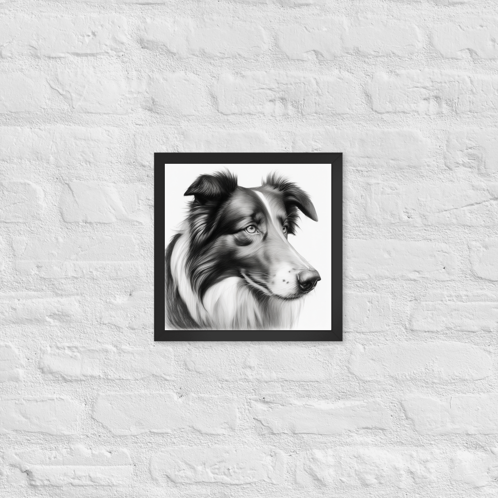 PugMug Custom Collie Framed Print