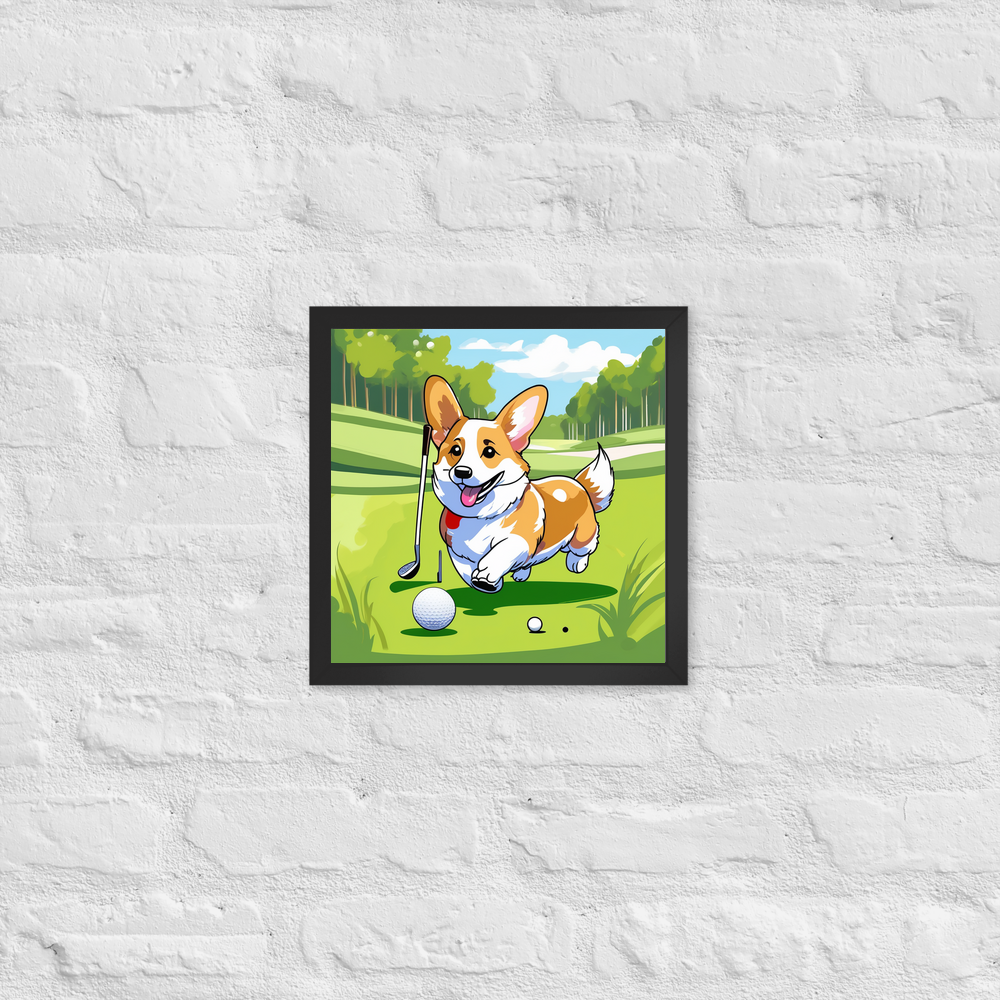 PugMug Custom Pembroke Welsh Corgi Framed Print