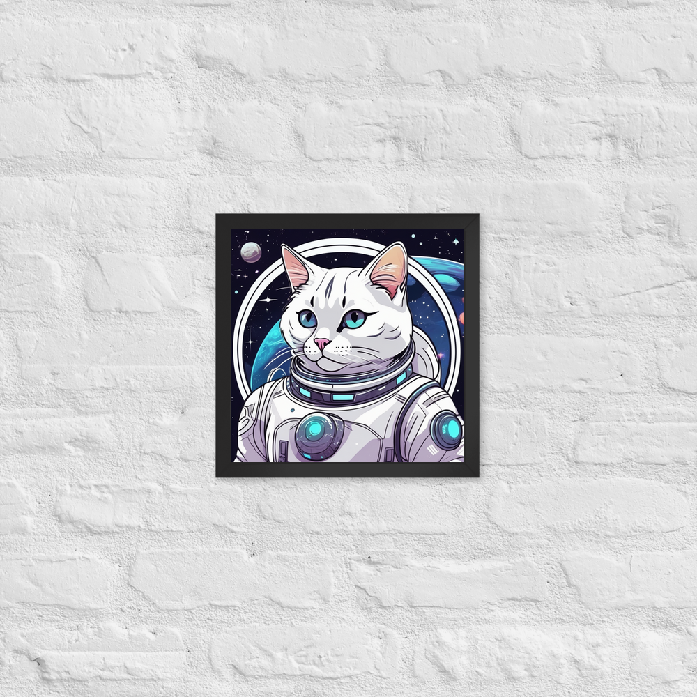 PugMug Custom White Exotic Cat Framed Print