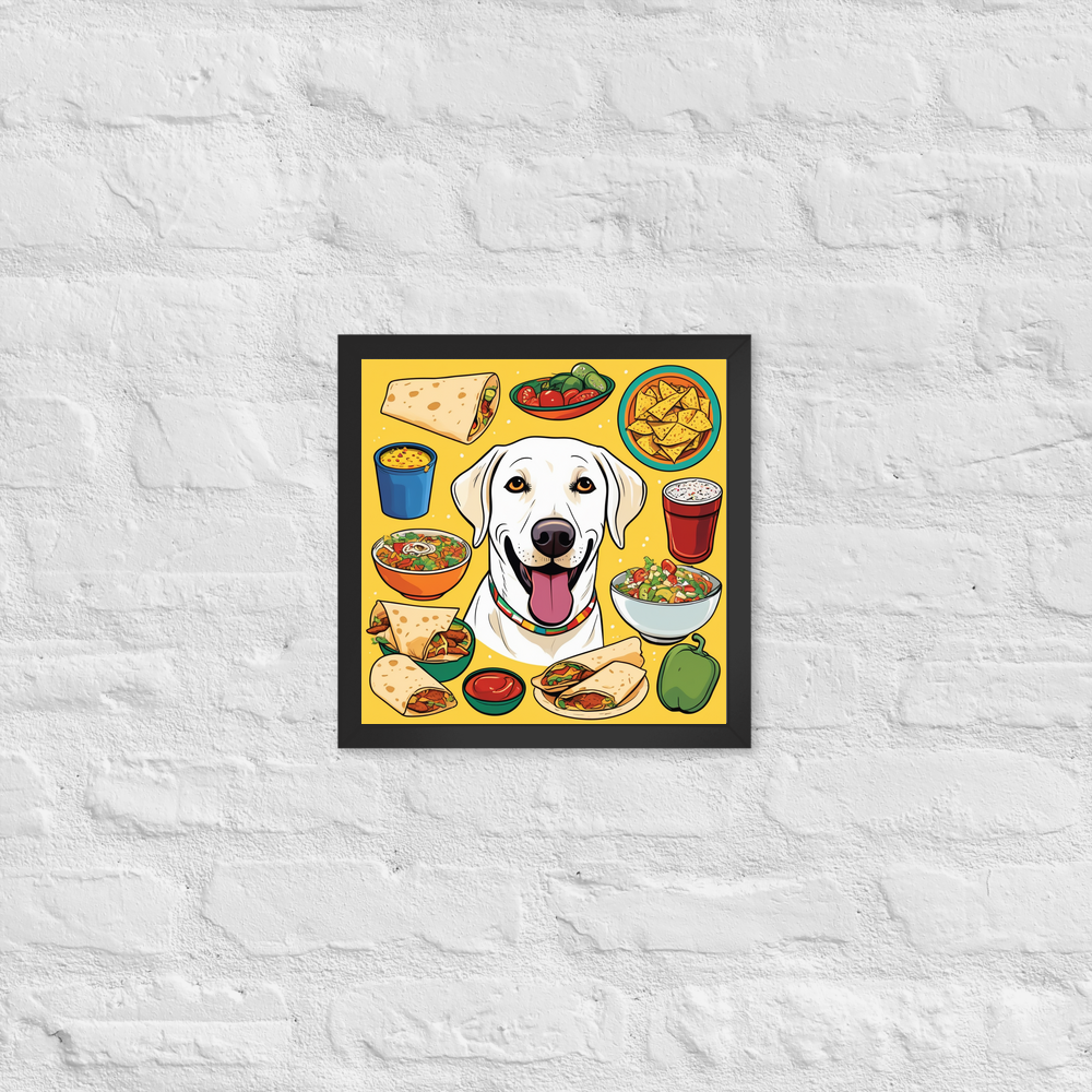 PugMug Custom White Labrador Retriever Framed Print