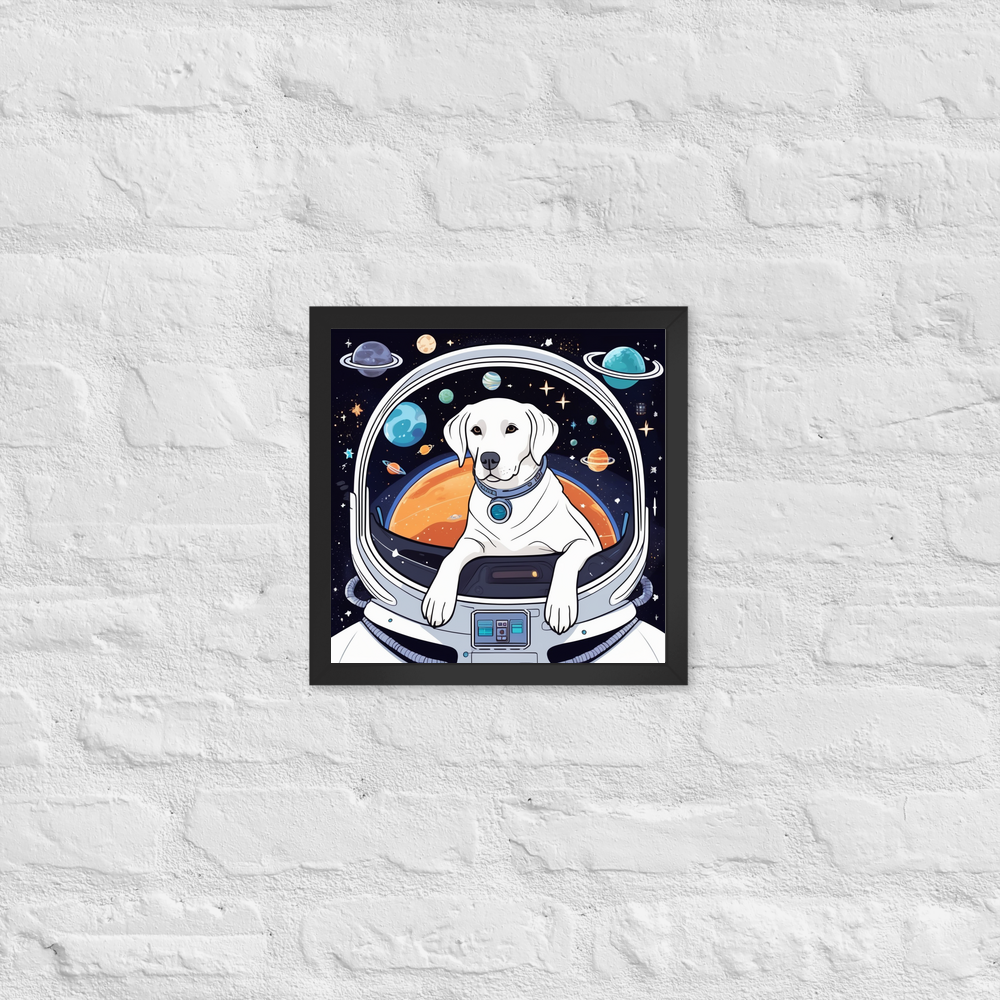 PugMug Custom White Labrador Retriever Framed Print