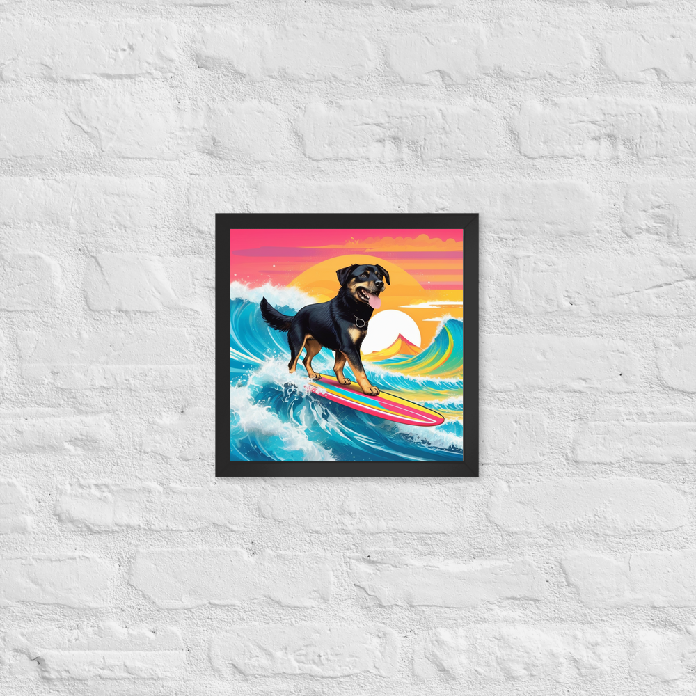 PugMug Custom Blue Framed Print