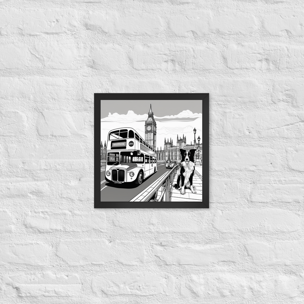 PugMug Custom Border Collie Framed Print