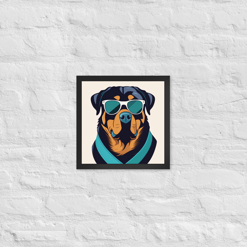 PugMug Custom Rottweiler Framed Print