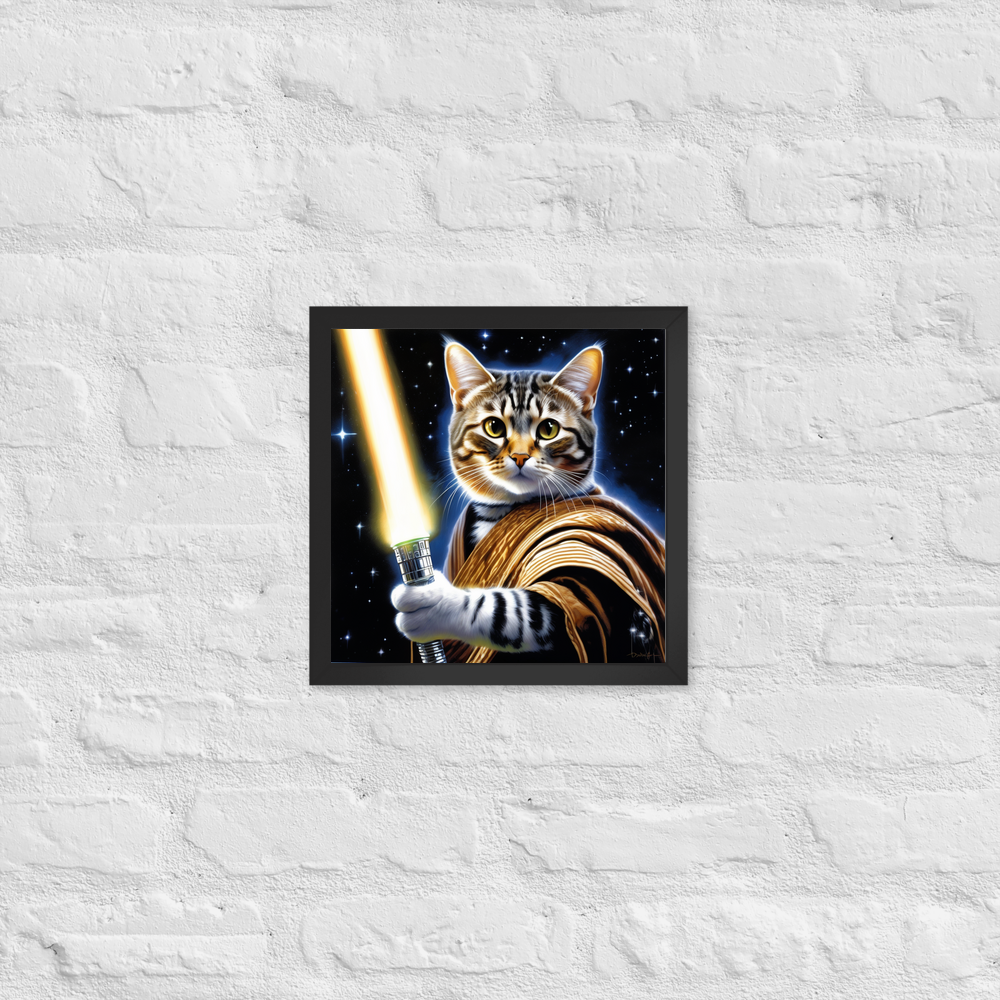 PugMug Custom Tabby American Shorthair Cat Framed Print