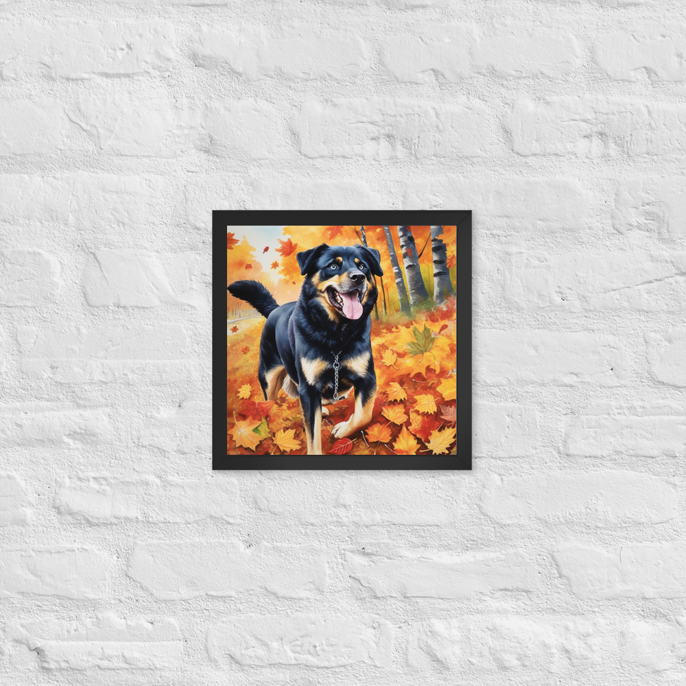 PugMug Custom Blue Framed Print