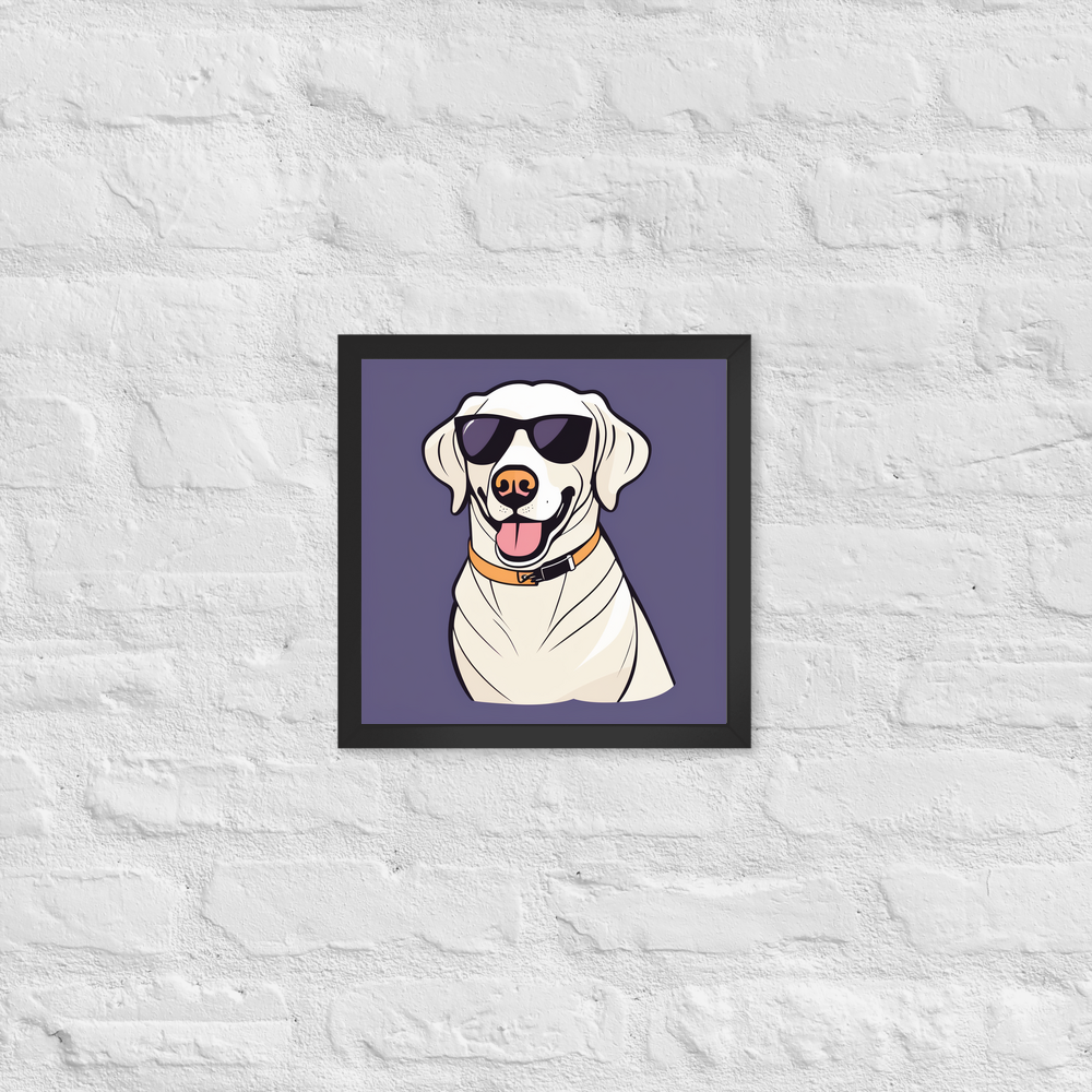 PugMug Custom White Labrador Retriever Framed Print