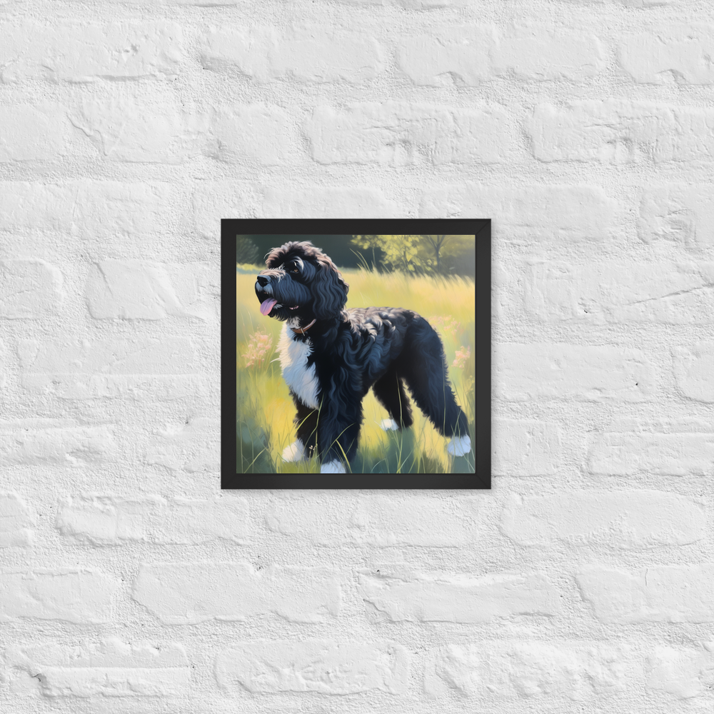 PugMug Custom Portuguese Water Dog Framed Print