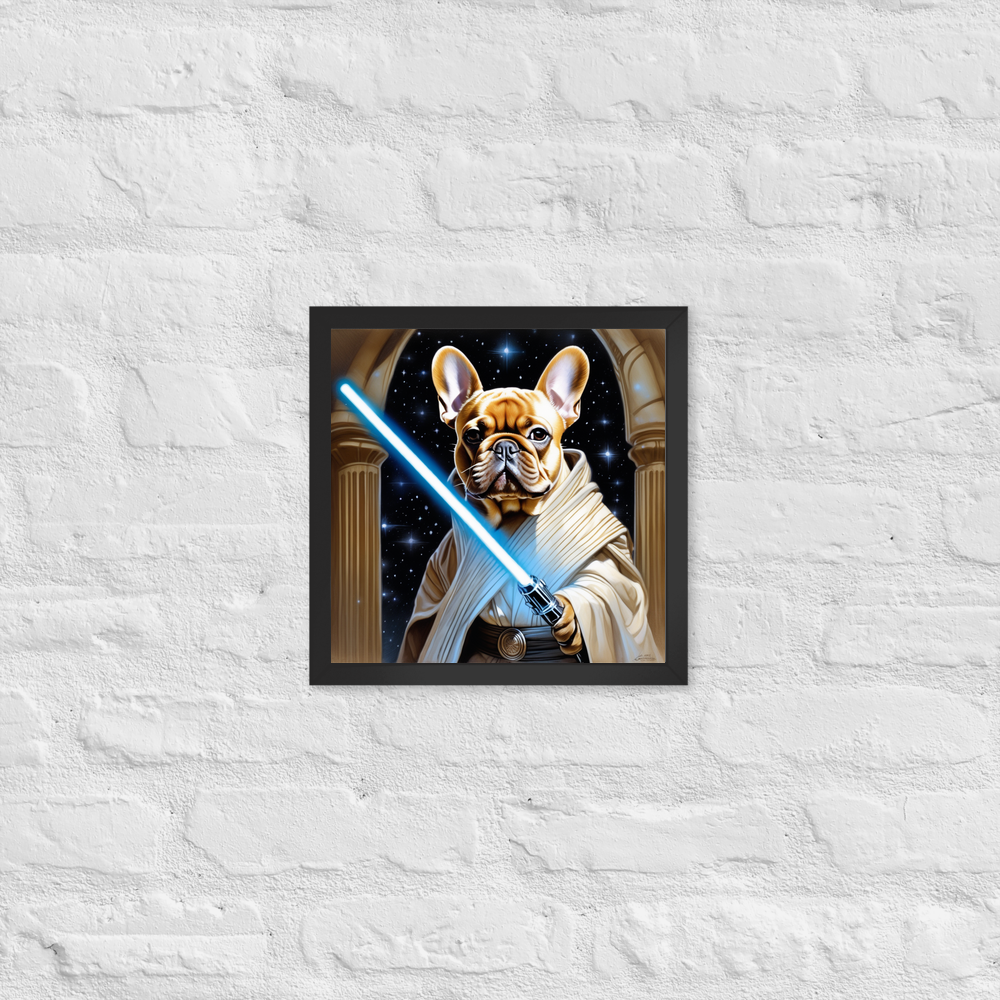 PugMug Custom Tan French Bulldog Framed Print