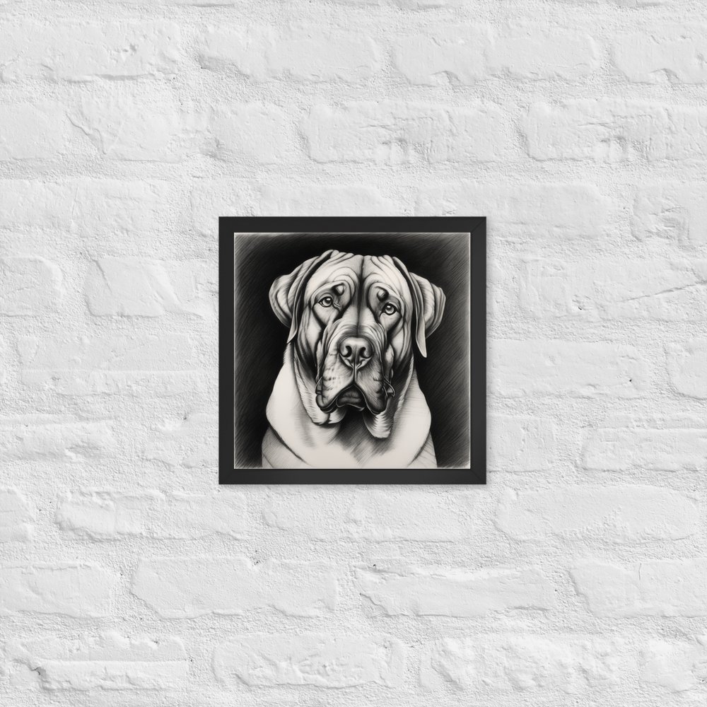 PugMug Custom Mastiff Framed Print