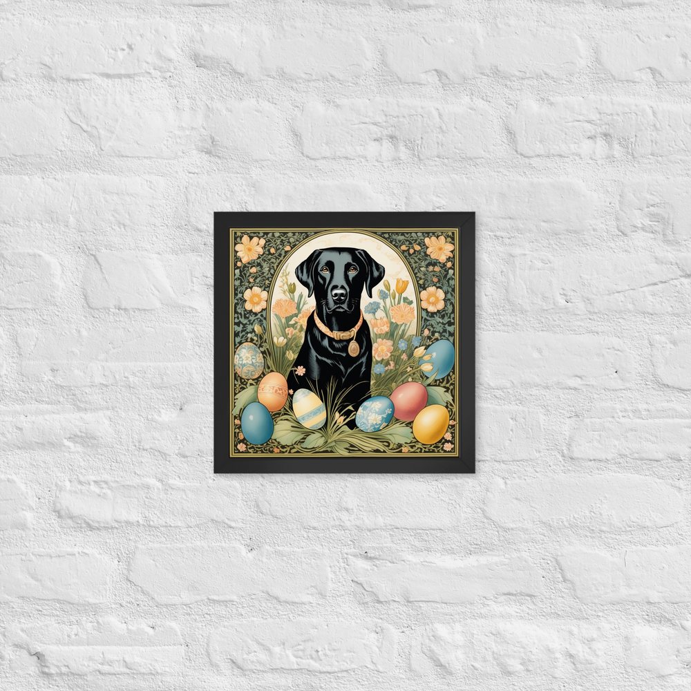 PugMug Custom Black Labrador Retriever Framed Print