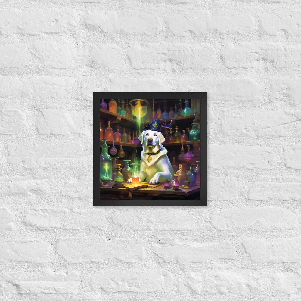 PugMug Custom White Labrador Retriever Framed Print