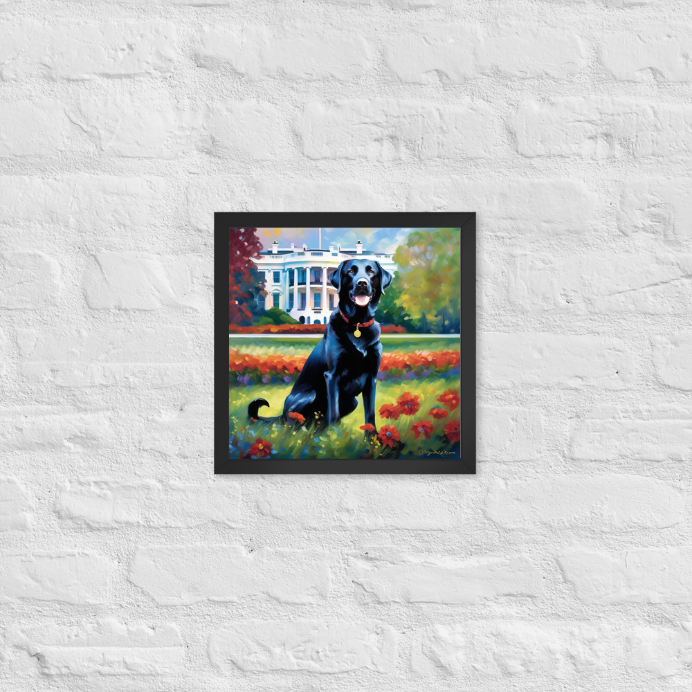 PugMug Custom Black Labrador Retriever Framed Print