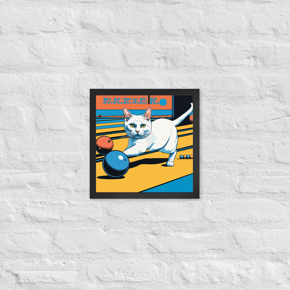 PugMug Custom White Companion Cat Framed Print