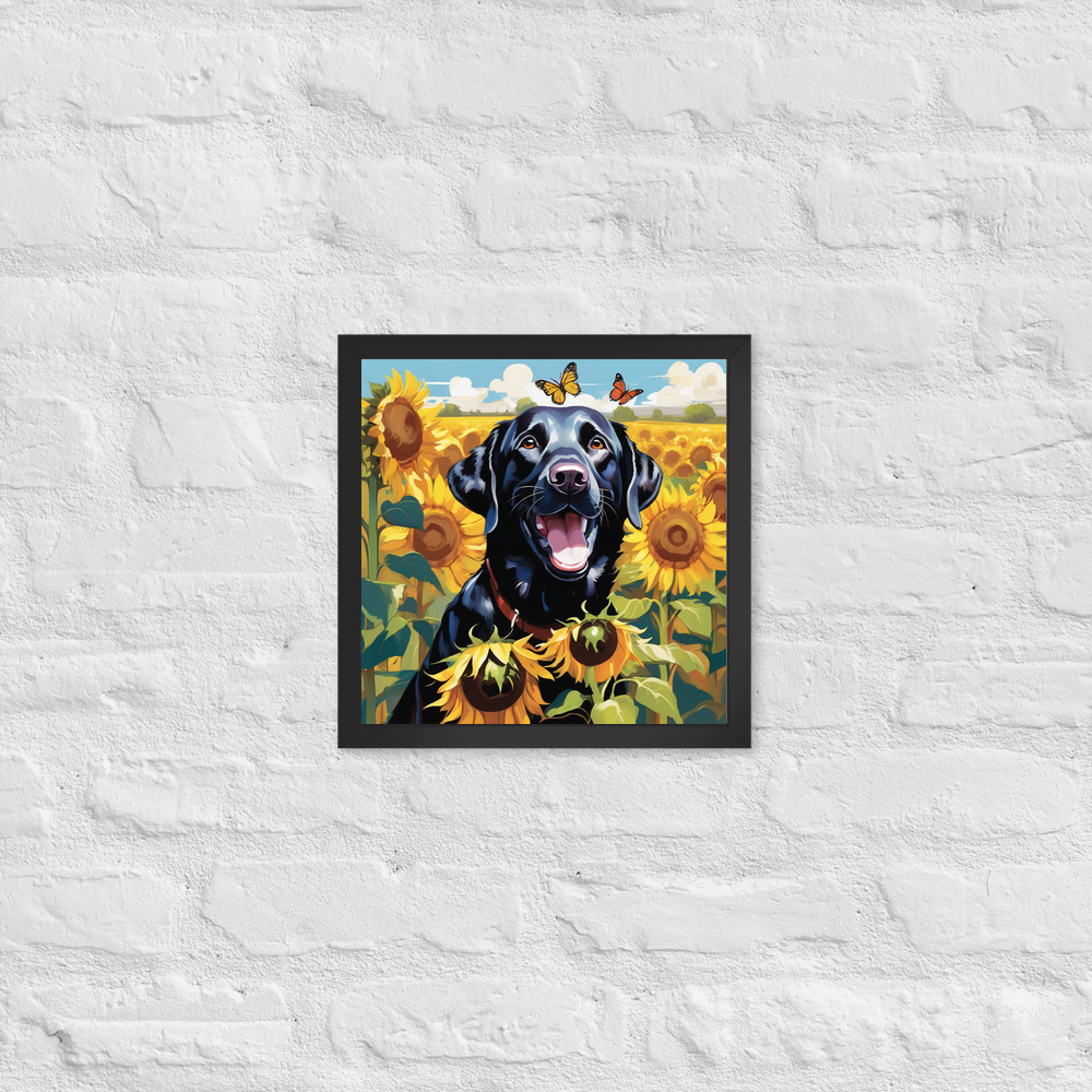 PugMug Custom Black Labrador Retriever Framed Print