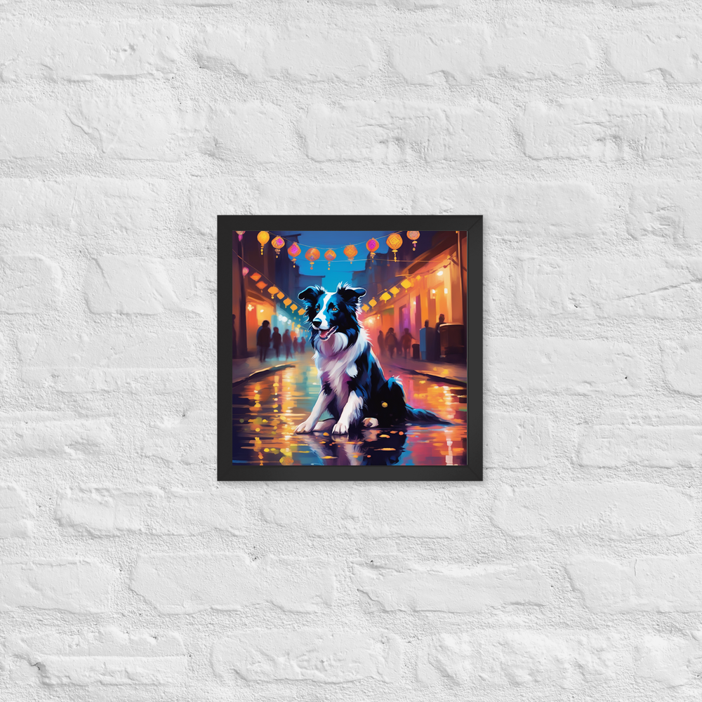 PugMug Custom Border Collie Framed Print