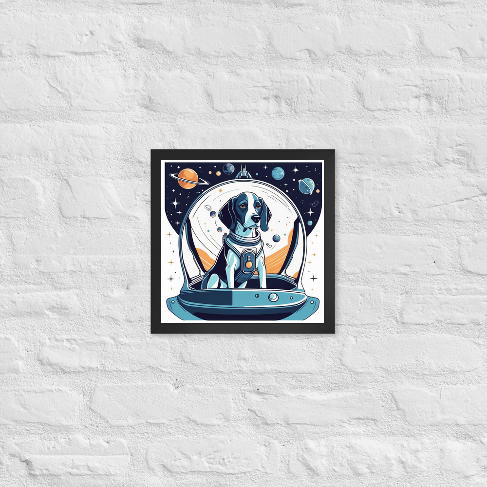 PugMug Custom Pointer Dog Framed Print