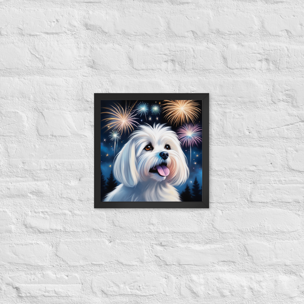 PugMug Custom Maltese Dog Framed Print