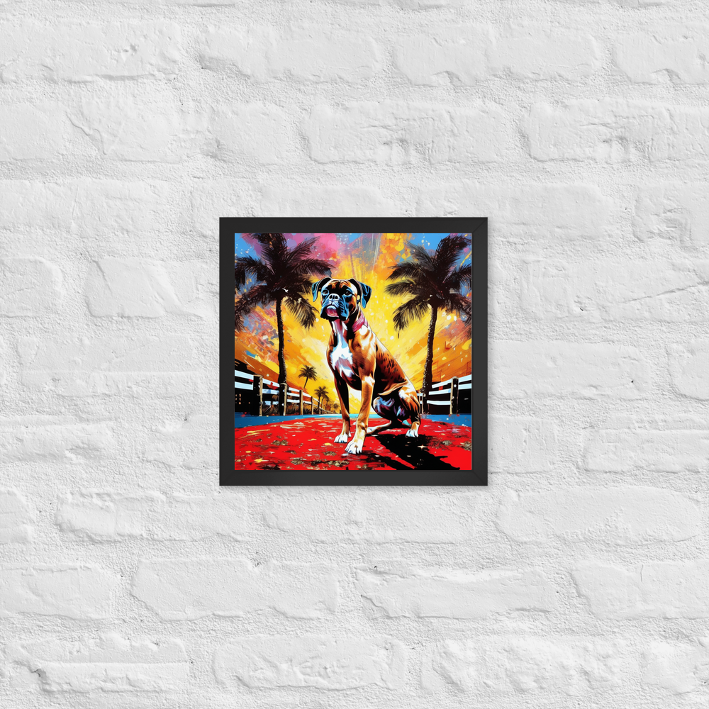 PugMug Custom Boxer Dog Framed Print