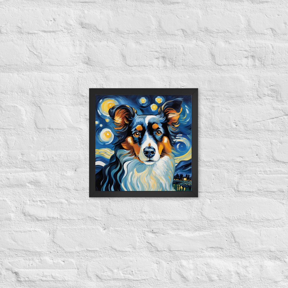 PugMug Custom Miniature American Shepherd Framed Print