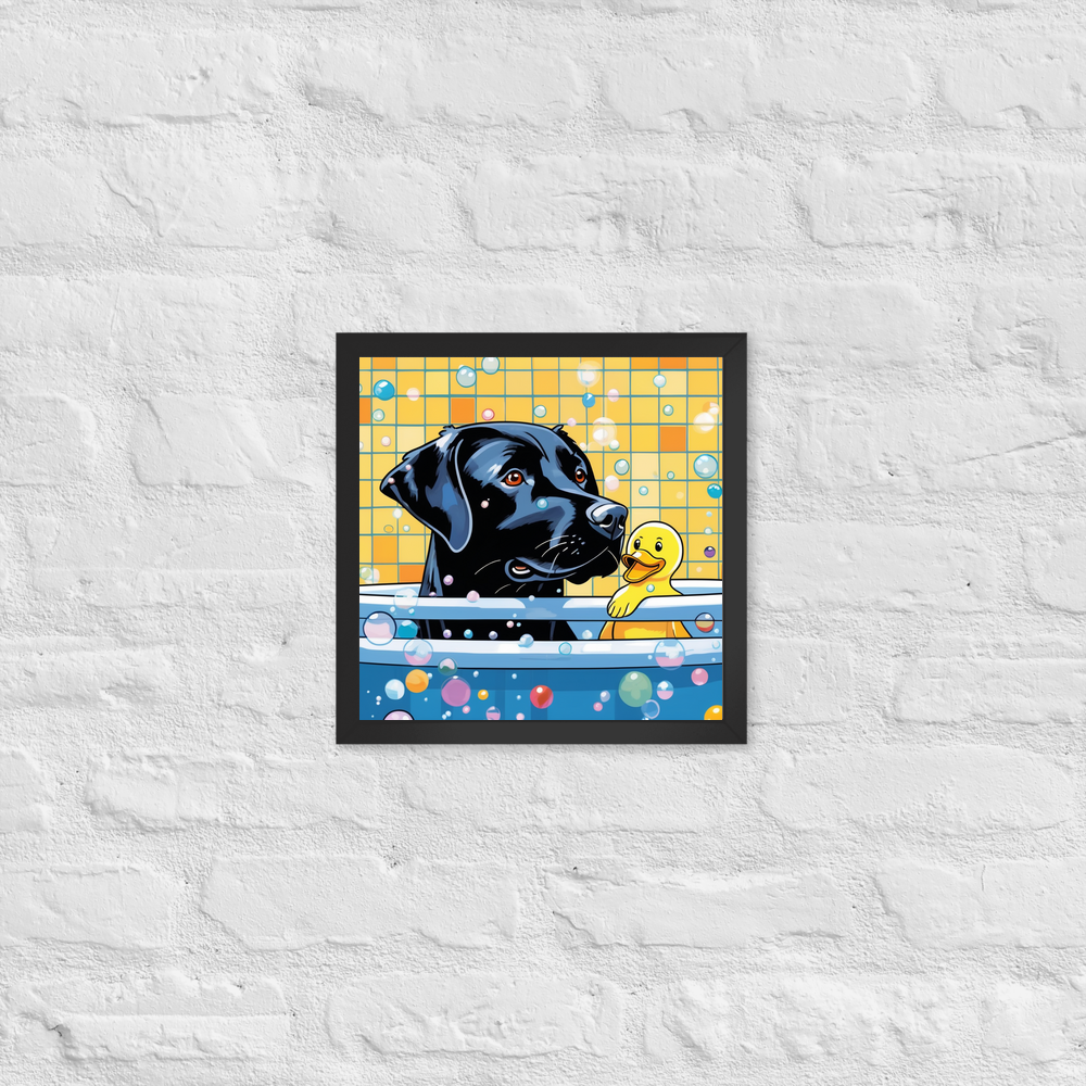 PugMug Custom Black Labrador Retriever Framed Print