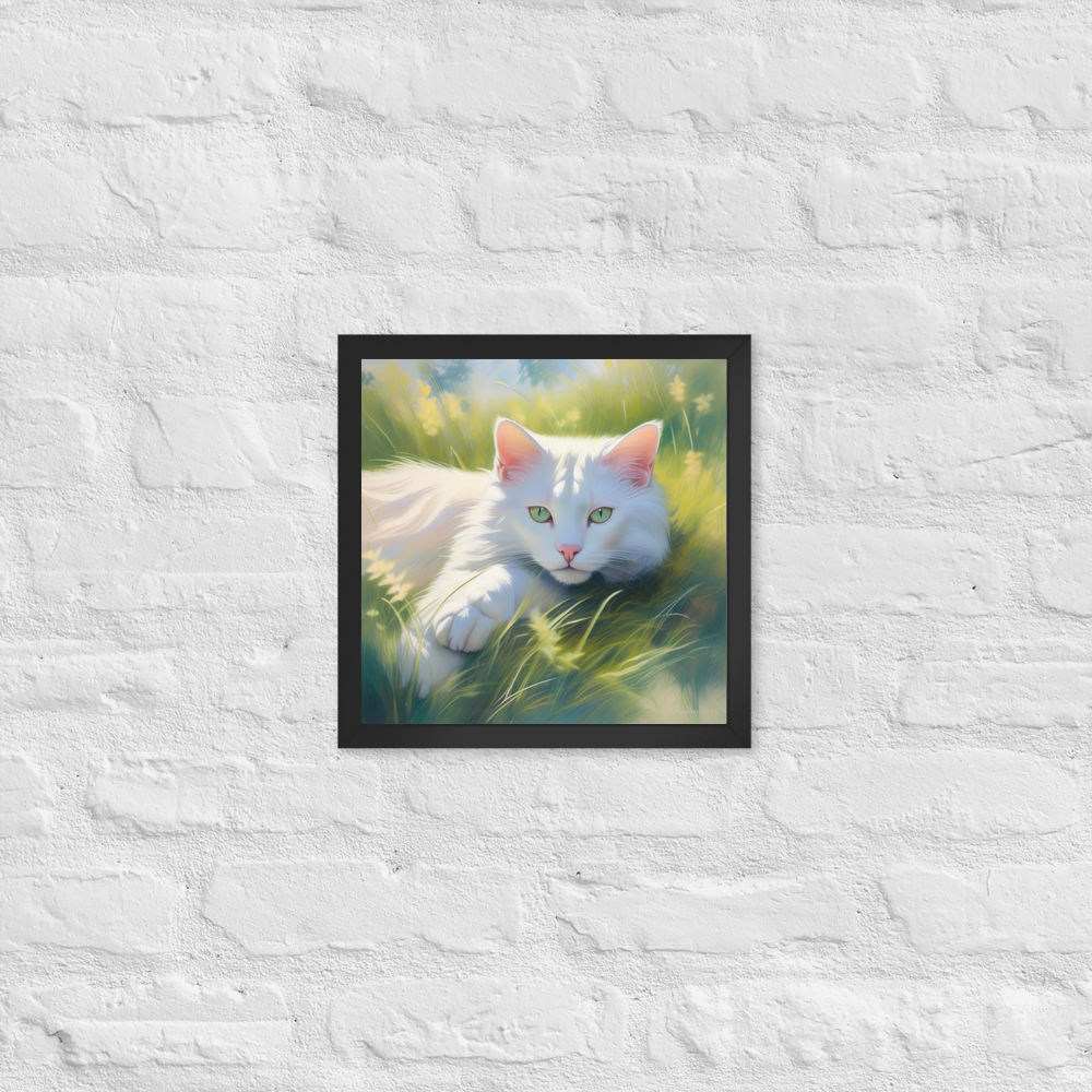 PugMug Custom White Exotic Cat Framed Print