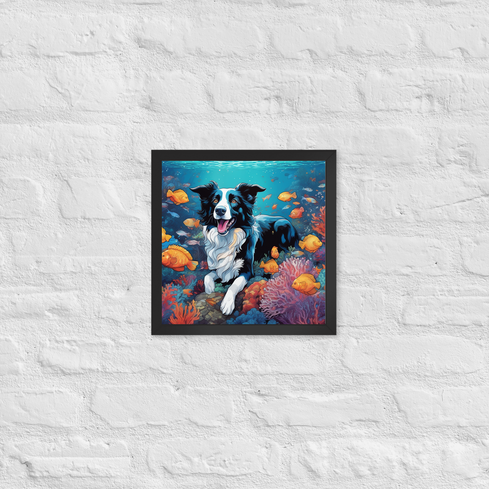 PugMug Custom Border Collie Framed Print