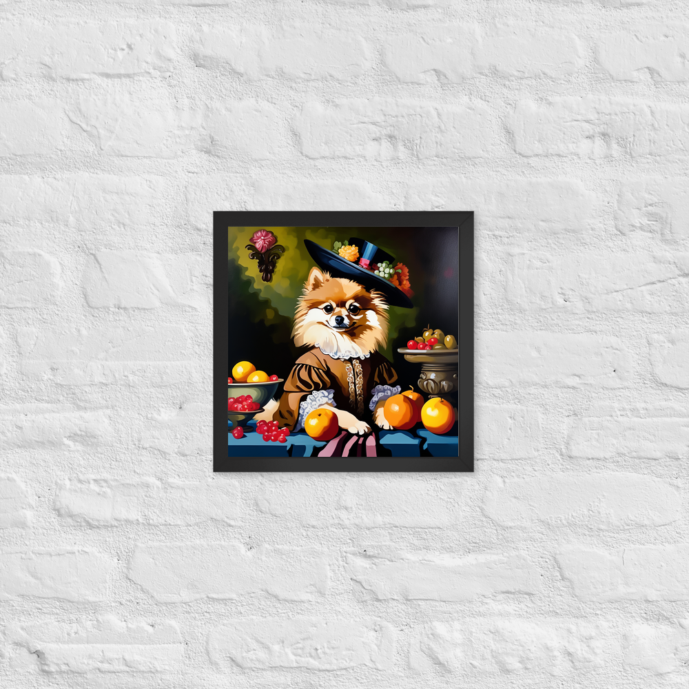 PugMug Custom Tan Pomeranian Framed Print
